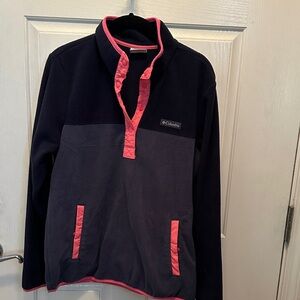 Columbia Black and Pink Fleece Jacket